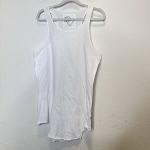 FRANK & EILEEN TEE LAB Womens Sz Large White Base Layer Racerback Tank Top